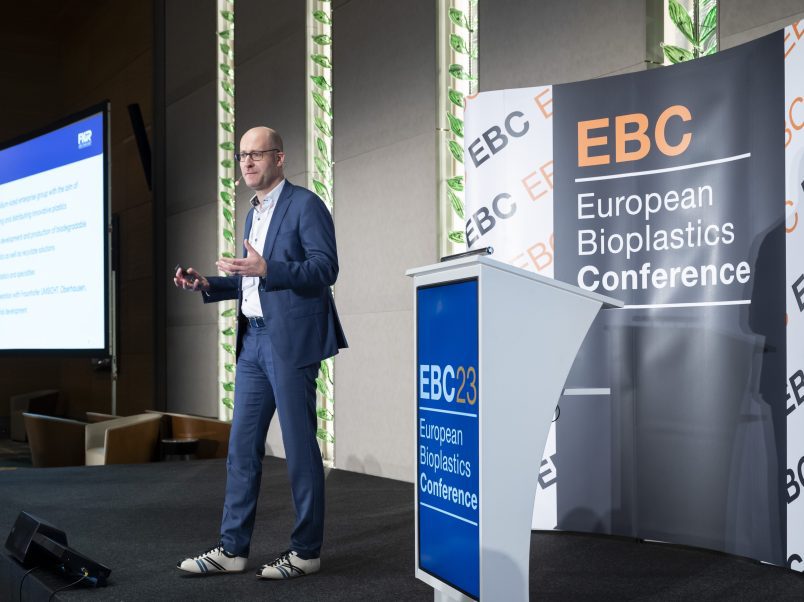 Patrick Zimmermann speaks at European Bioplastics Conference 2024