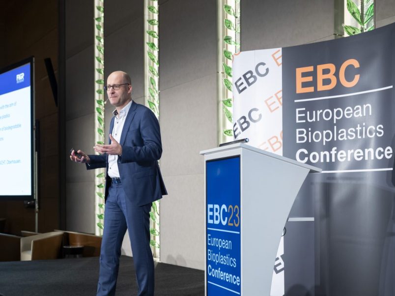 Patrick Zimmermann speaks at European Bioplastics Conference 2024
