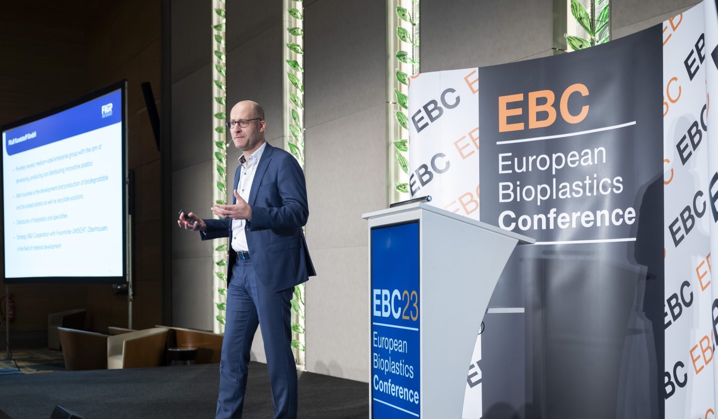 Patrick Zimmermann speaks at European Bioplastics Conference 2024