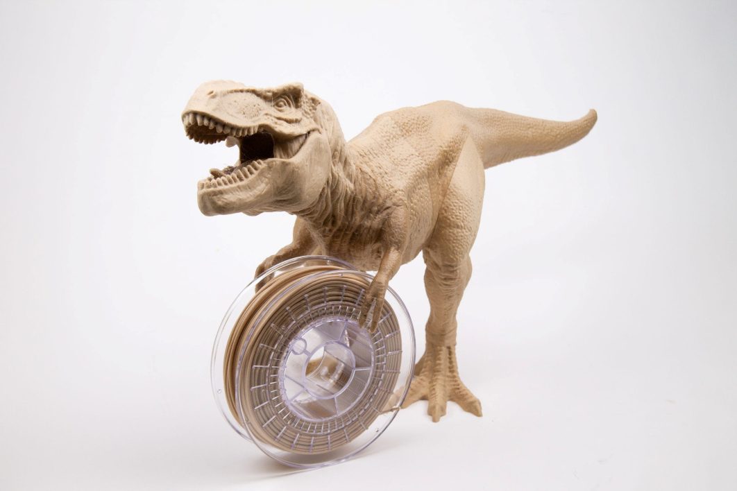 Bioplastics for 3 printing: dinosaurs