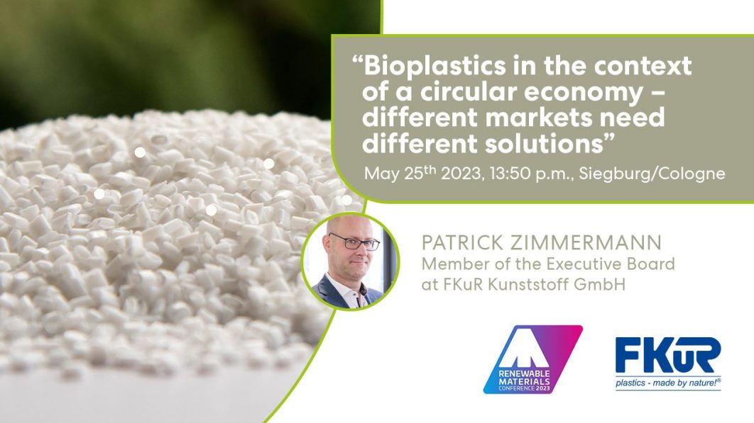 atrick Zimmermann speaks at the Renewable Materials Conference about raw materials, applications and end of live and that it is not only important to close the loop in order to progress towards a CO2 neural industry or society.