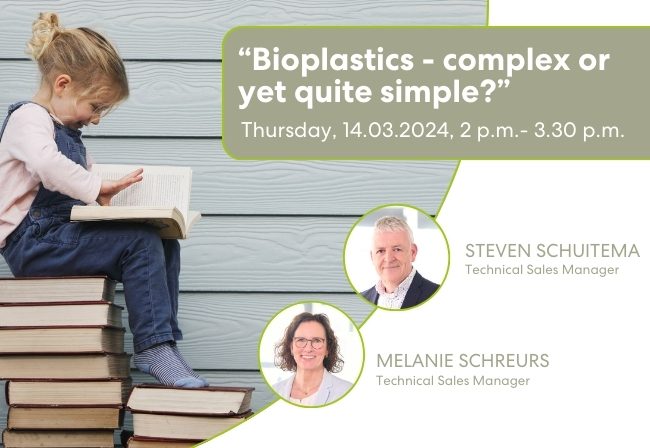 En nuestro seminario gratuito aprenderá qué son los bioplásticos, qué productos pueden realizarse con bioplásticos y cuáles son las posibles ventajas o desventajas de realizar productos con bioplásticos.