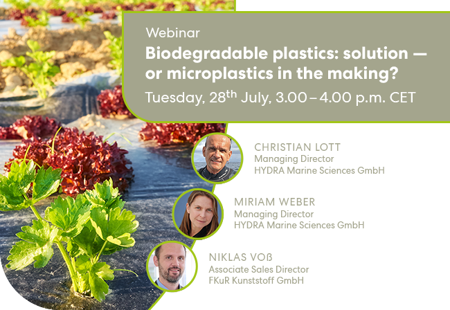 After the webinar, you will be able to confidently assess when and where biodegradable plastics represent a meaningful alternative. You will recognize potential pitfalls and understand how conscious material choices can contribute to greater sustainability.